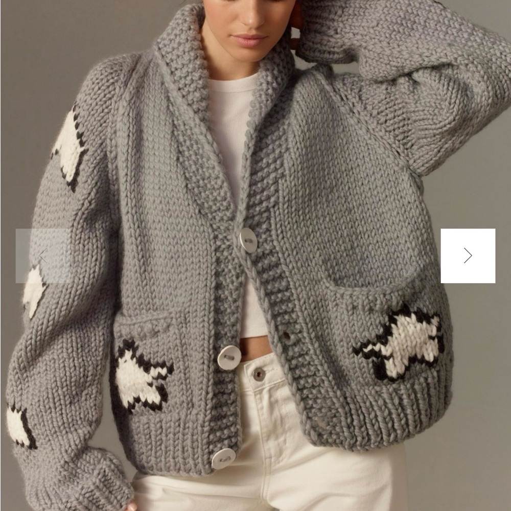 NWT Anthropologie GoGo Sweaters North Western Skies Cardigan Wool